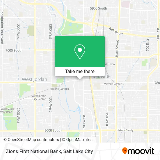 Zions First National Bank map