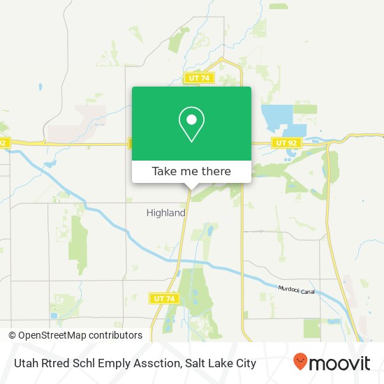 Utah Rtred Schl Emply Assction map