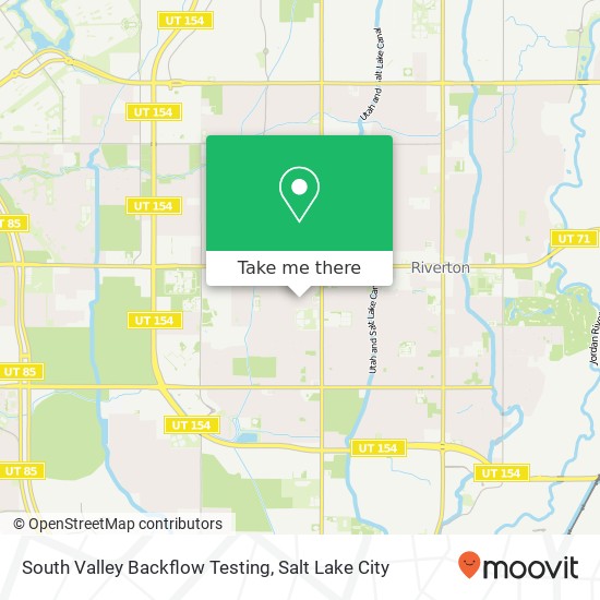 South Valley Backflow Testing map