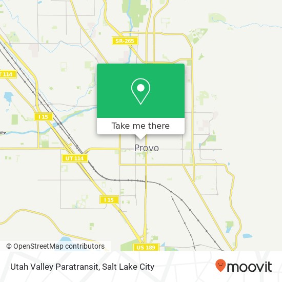 Utah Valley Paratransit map