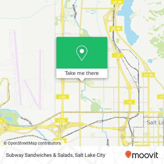 Mapa de Subway Sandwiches & Salads