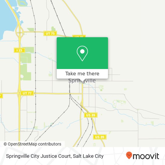 Mapa de Springville City Justice Court