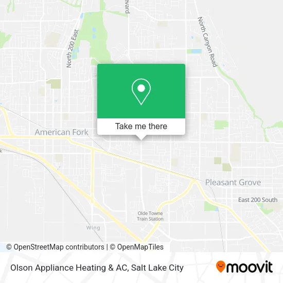 Olson Appliance Heating & AC map