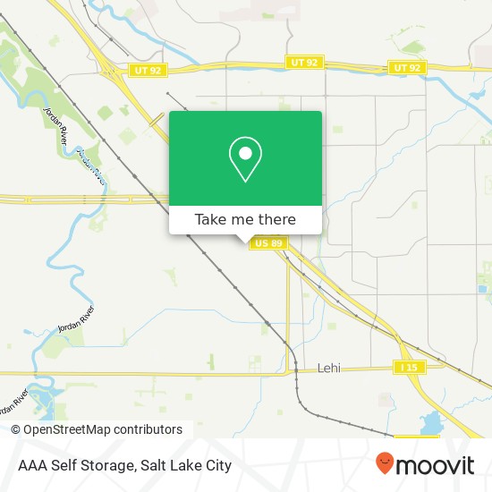 Mapa de AAA Self Storage