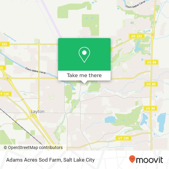 Adams Acres Sod Farm map