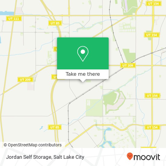 Mapa de Jordan Self Storage