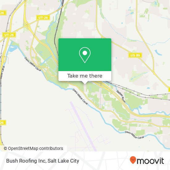 Bush Roofing Inc map