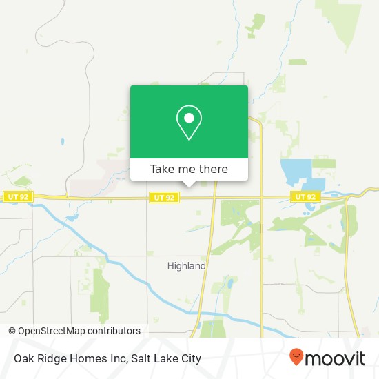 Oak Ridge Homes Inc map