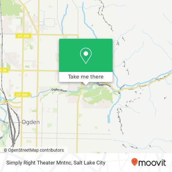 Simply Right Theater Mntnc map