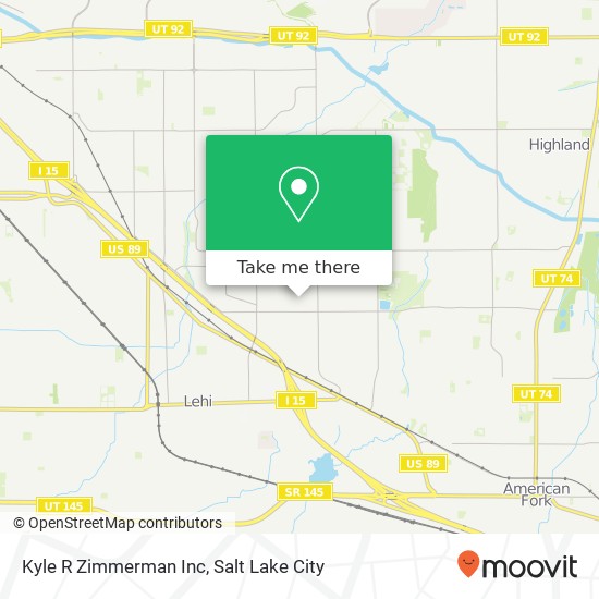 Mapa de Kyle R Zimmerman Inc