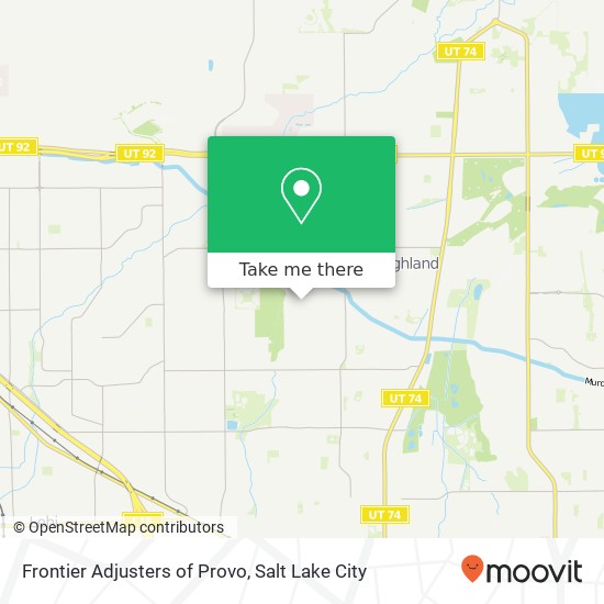 Mapa de Frontier Adjusters of Provo