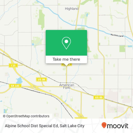 Mapa de Alpine School Dist Special Ed