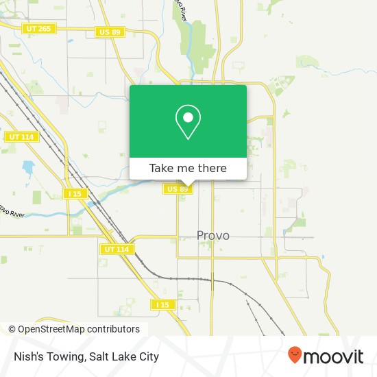 Nish's Towing map