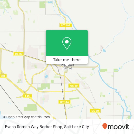 Evans Roman Way Barber Shop map