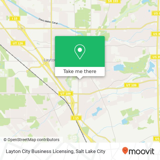 Layton City Business Licensing map