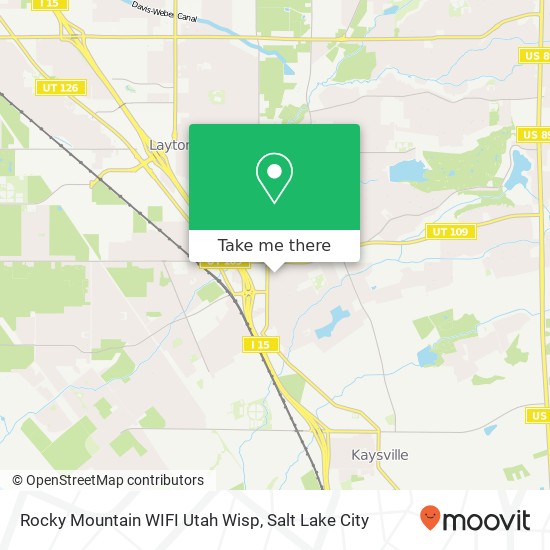 Mapa de Rocky Mountain WIFI Utah Wisp