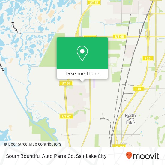 Mapa de South Bountiful Auto Parts Co