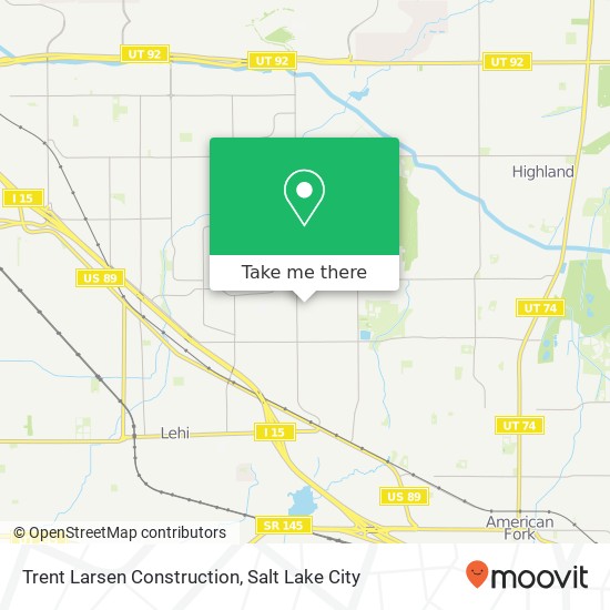 Trent Larsen Construction map