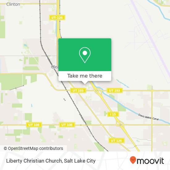 Liberty Christian Church map