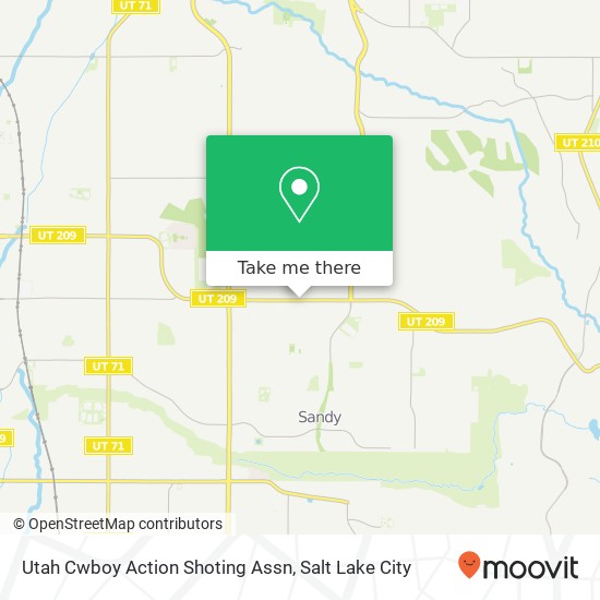 Mapa de Utah Cwboy Action Shoting Assn