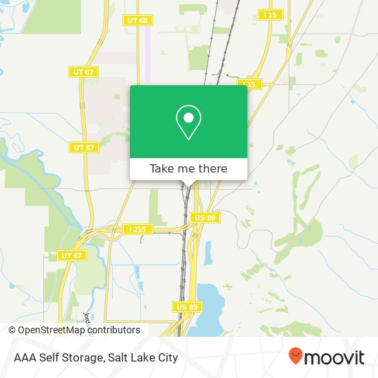 Mapa de AAA Self Storage