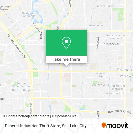 Deseret Industries Thrift Store map