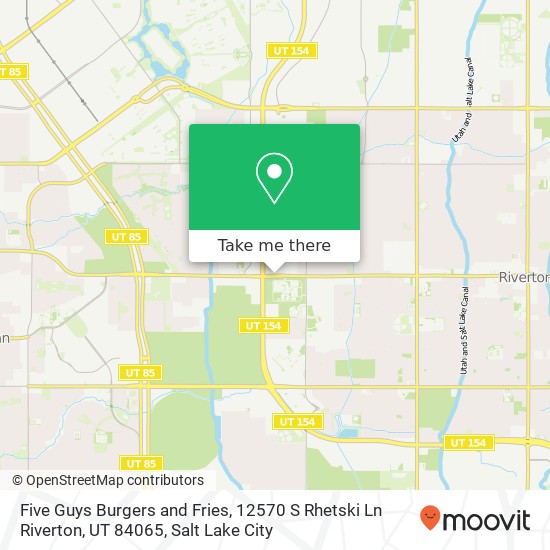 Mapa de Five Guys Burgers and Fries, 12570 S Rhetski Ln Riverton, UT 84065