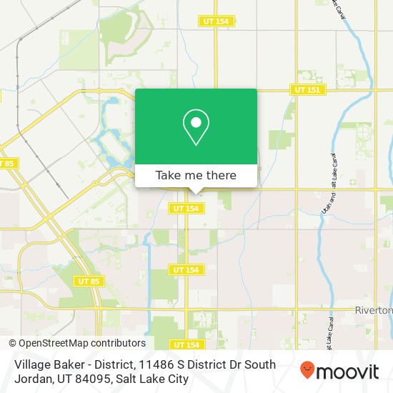 Mapa de Village Baker - District, 11486 S District Dr South Jordan, UT 84095