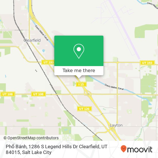 Mapa de Phố Bánh, 1286 S Legend Hills Dr Clearfield, UT 84015