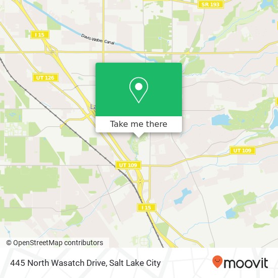 Mapa de 445 North Wasatch Drive