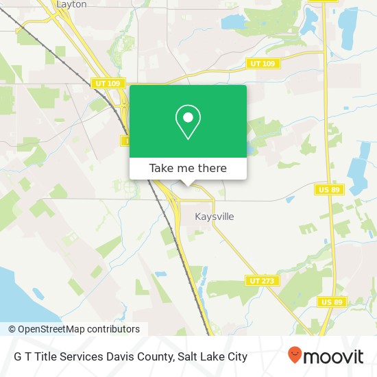 Mapa de G T Title Services Davis County