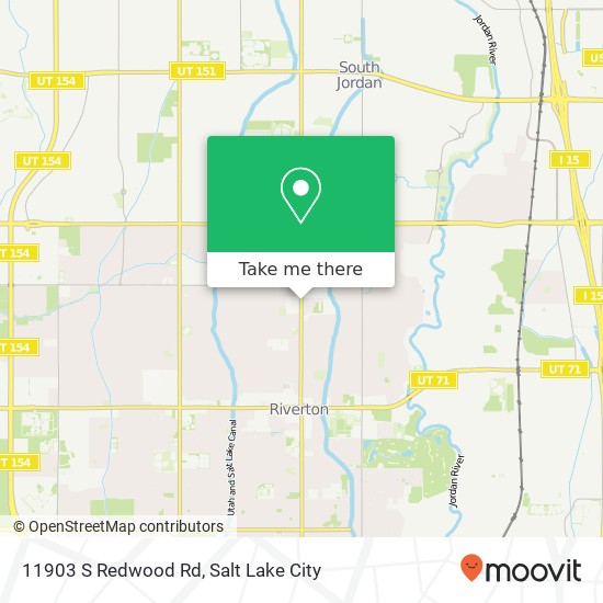 Mapa de 11903 S Redwood Rd