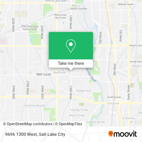 9696 1300 West map