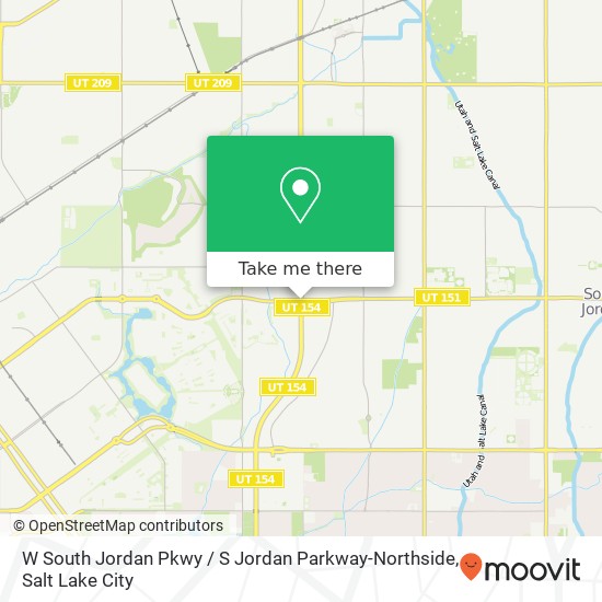 W South Jordan Pkwy / S Jordan Parkway-Northside map