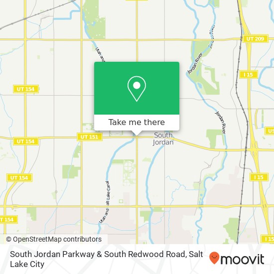 South Jordan Parkway & South Redwood Road map