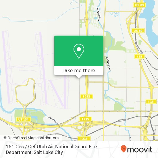 Mapa de 151 Ces / Cef Utah Air National Guard Fire Department