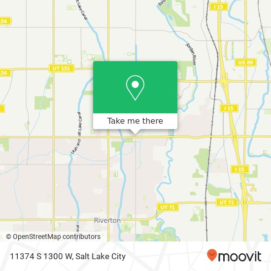 11374 S 1300 W map