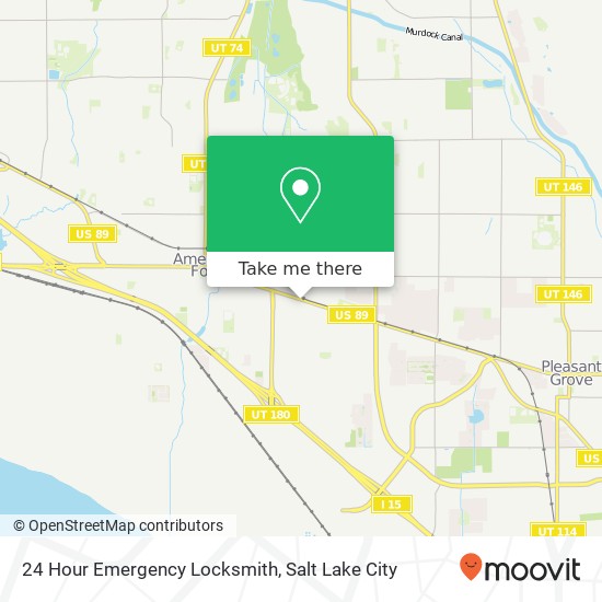 24 Hour Emergency Locksmith map