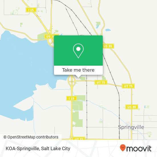 KOA-Springville map