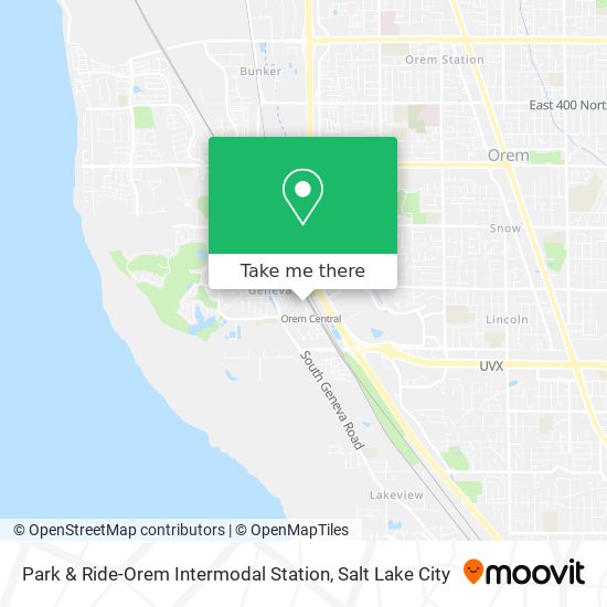 Mapa de Park & Ride-Orem Intermodal Station