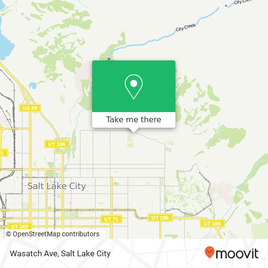 Wasatch Ave map