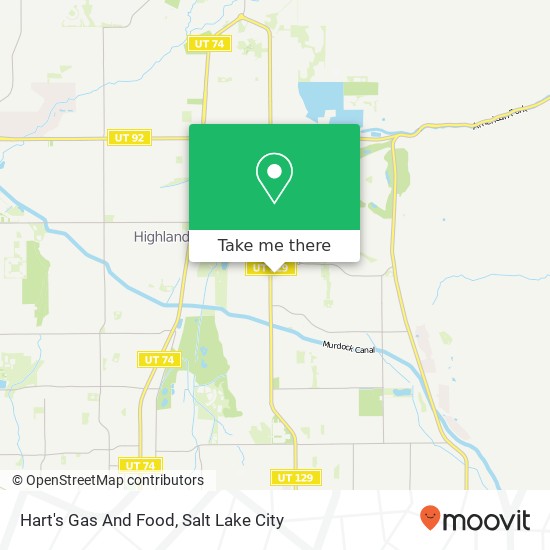 Hart's Gas And Food map