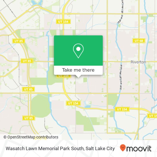 Wasatch Lawn Memorial Park South map