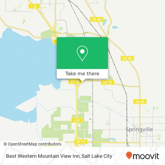 Best Western Mountain View Inn map