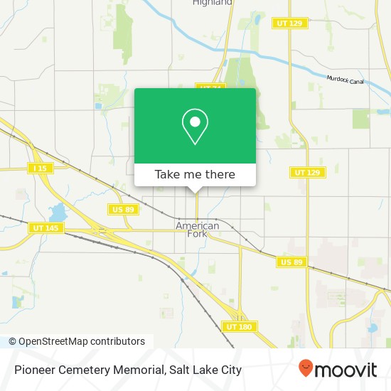 Pioneer Cemetery Memorial map