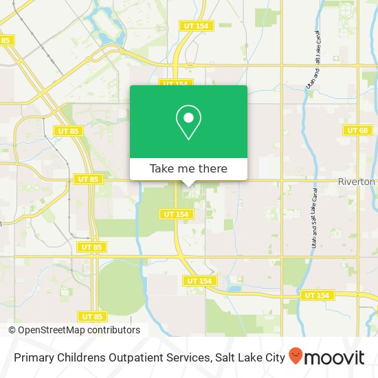 Primary Childrens Outpatient Services map