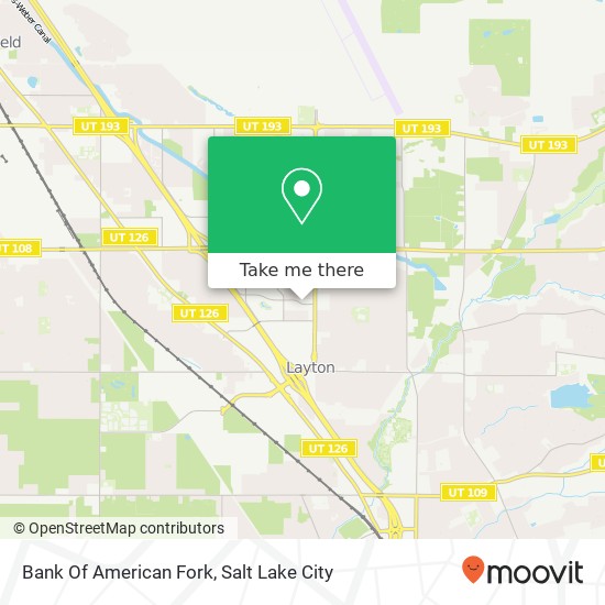 Bank Of American Fork map