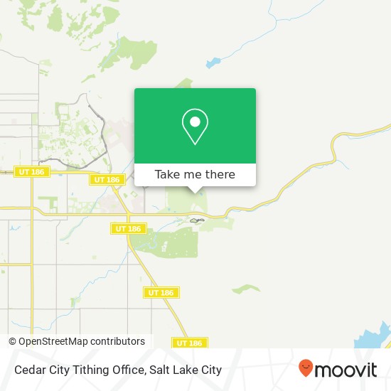 Cedar City Tithing Office map