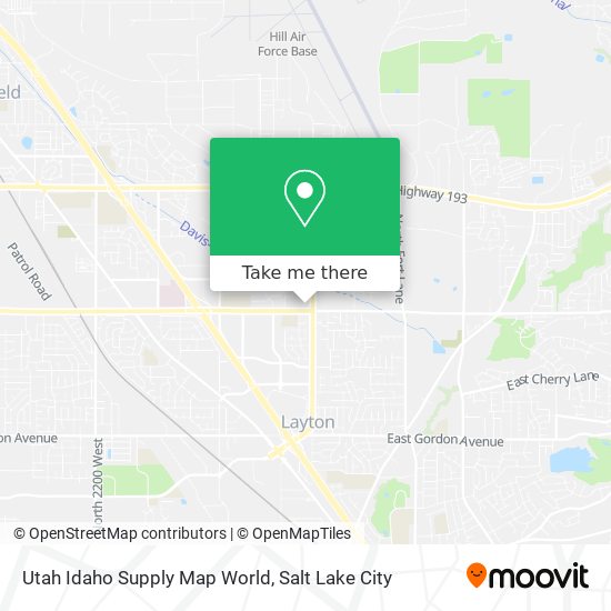 Mapa de Utah Idaho Supply Map World