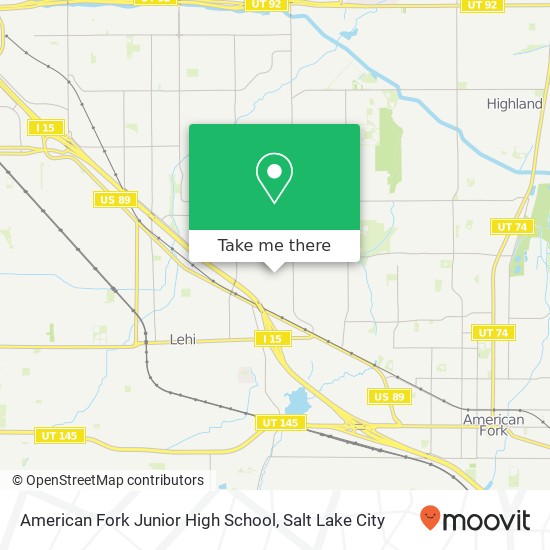 Mapa de American Fork Junior High School